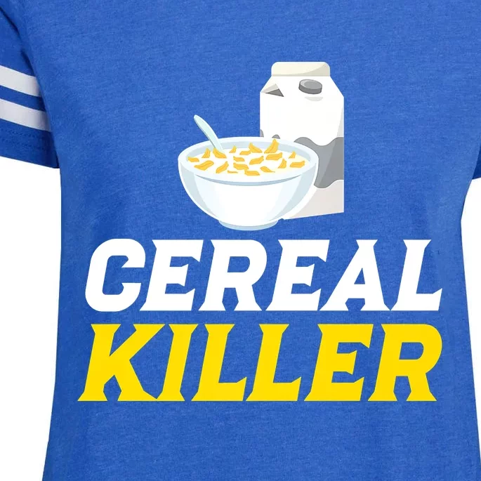 Cereal Killer Breakfast Lover Funny Enza Ladies Jersey Football T-Shirt