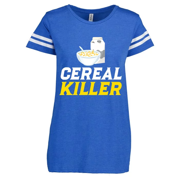 Cereal Killer Breakfast Lover Funny Enza Ladies Jersey Football T-Shirt