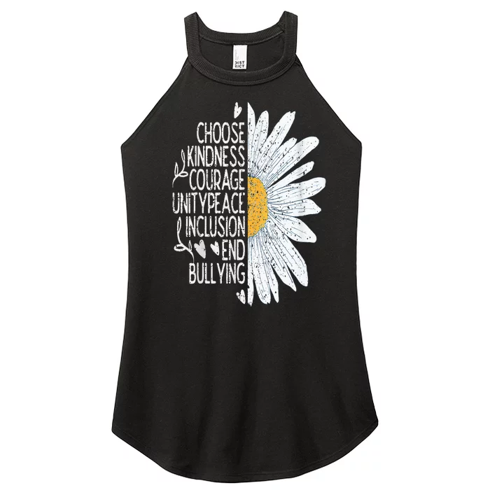 Choose Kindness Courage Sunflower Orange Anti Bullying Women’s Perfect Tri Rocker Tank