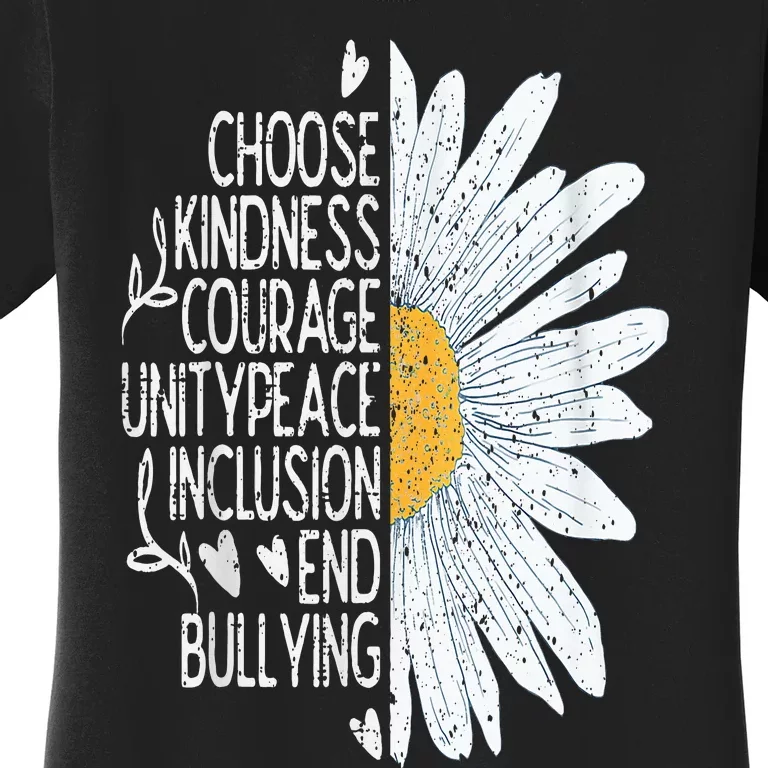 Choose Kindness Courage Sunflower Orange Anti Bullying Women's T-Shirt