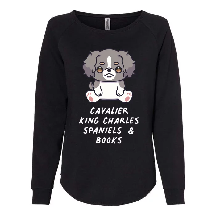 Cavalier King Charles Spaniels And Books Kawaii Anime Dog Cute Gift Womens California Wash Sweatshirt