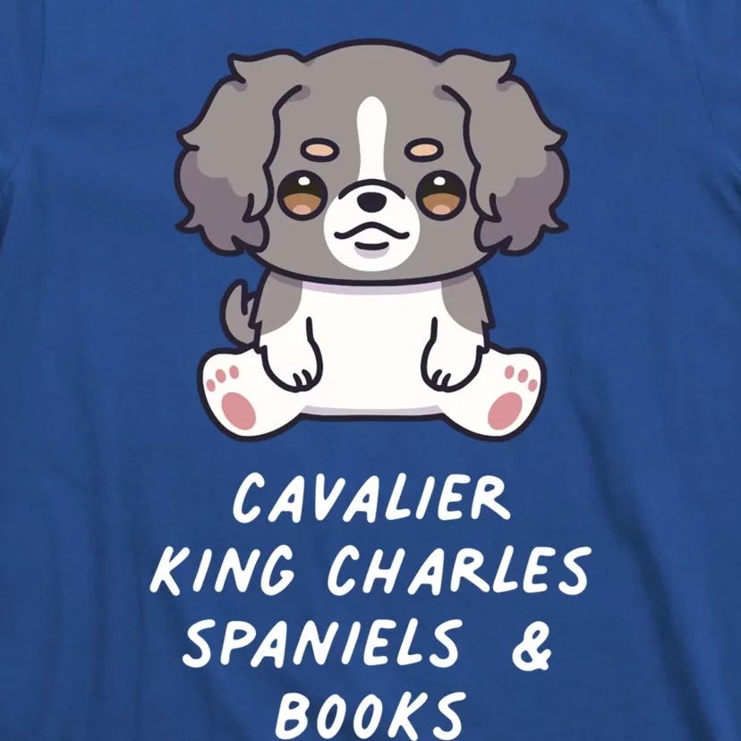 Cavalier King Charles Spaniels And Books Kawaii Anime Dog Cute Gift T-Shirt