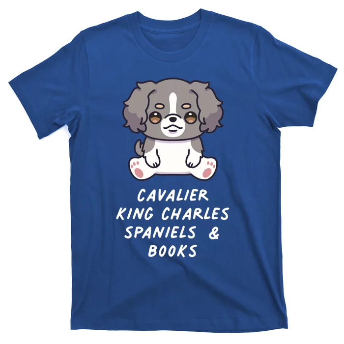 Cavalier King Charles Spaniels And Books Kawaii Anime Dog Cute Gift T-Shirt