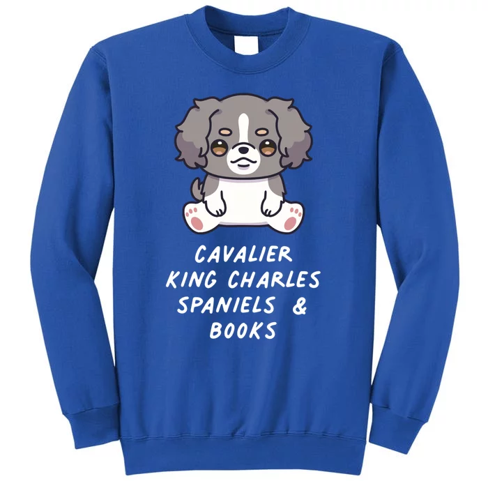 Cavalier King Charles Spaniels And Books Kawaii Anime Dog Cute Gift Tall Sweatshirt