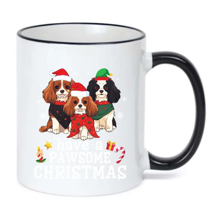 Cavalier King Charles Spaniel Dogs Have A Pawsome Christmas Gift Black Color Changing Mug