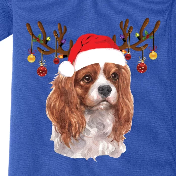 Cavalier King Charles Spaniel Christmas Reindeer Pajama Gift Funny Gift Baby Bodysuit