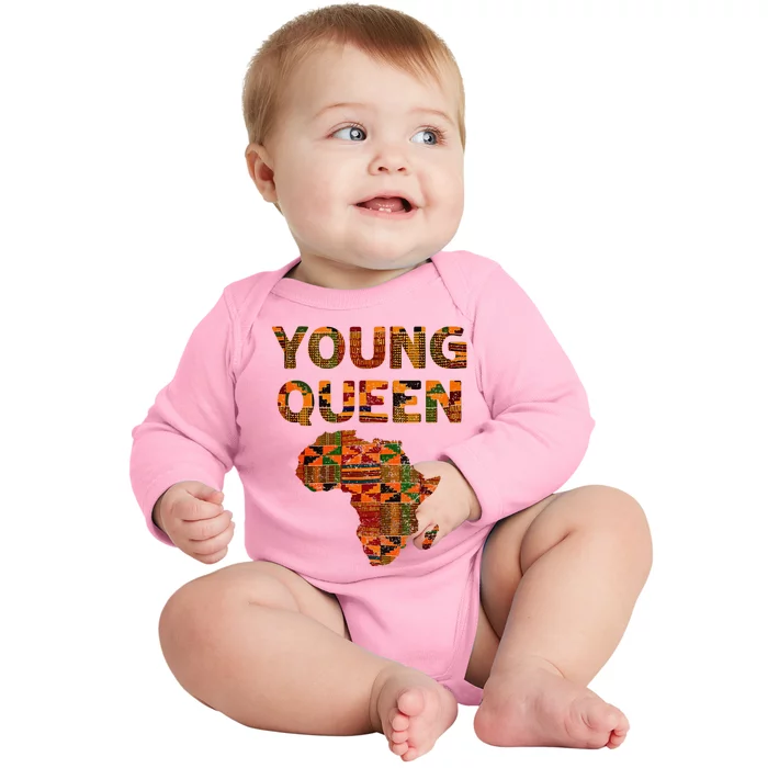 Cool Kente Cloth Art African Print African Queen Baby Long Sleeve Bodysuit