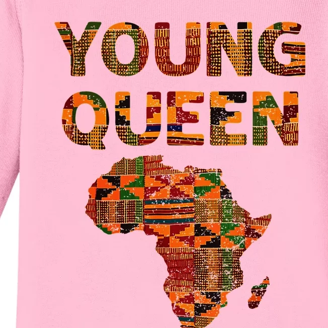 Cool Kente Cloth Art African Print African Queen Baby Long Sleeve Bodysuit