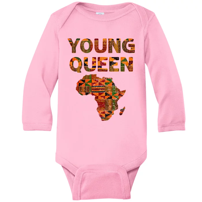 Cool Kente Cloth Art African Print African Queen Baby Long Sleeve Bodysuit