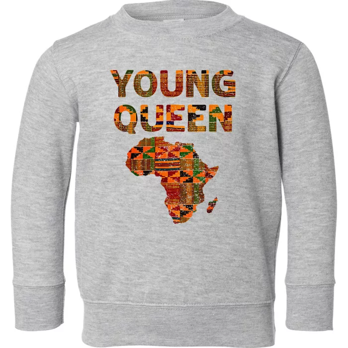 Cool Kente Cloth Art African Print African Queen Toddler Sweatshirt