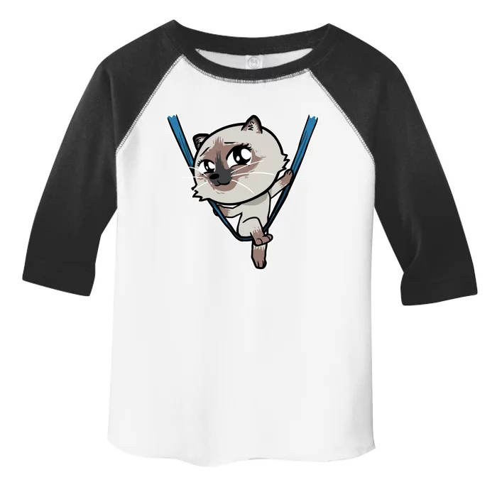 Cute Kawaii Cat Acrobatics Aerial Silk Yoga Cat Lover Gift Toddler Fine Jersey T-Shirt