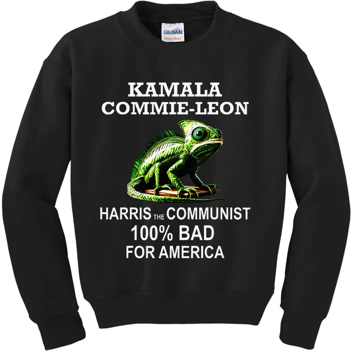 Comrade Kamala Commie Leon Commieleon Communist Harris Kids Sweatshirt