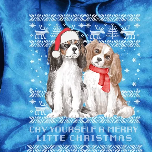 Cavalier King Charles Spaniel Dog Ugly Christmas Sweater Gift Tie Dye Hoodie