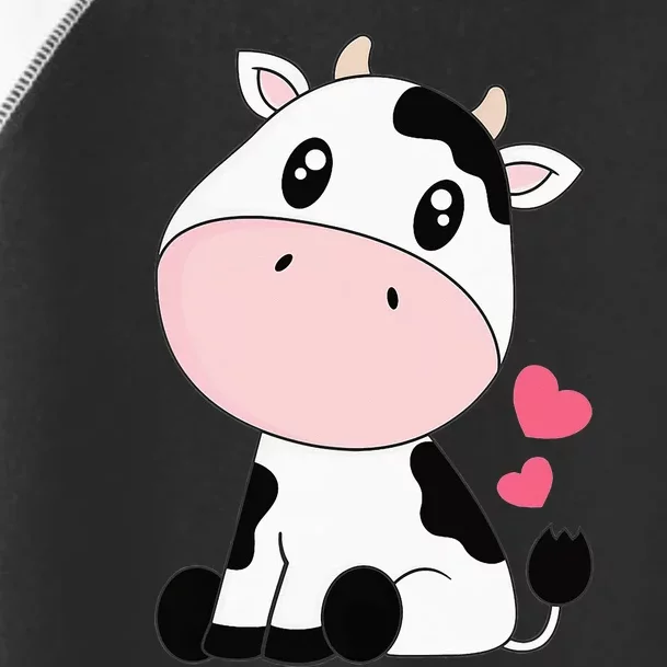 Cute Kawaii Cow Black White funny Animal Toddler Fine Jersey T-Shirt