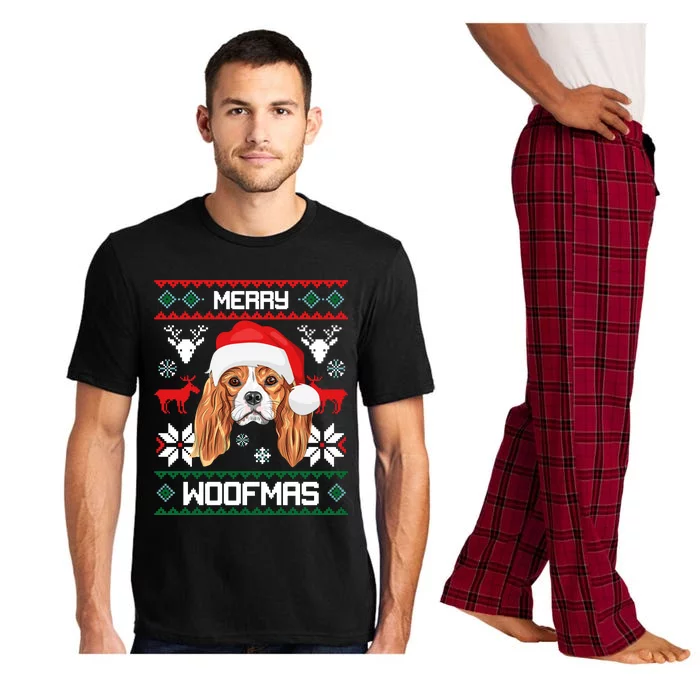 Cavalier King Charles Spaniel Merry Woofmas Gift Pajama Set