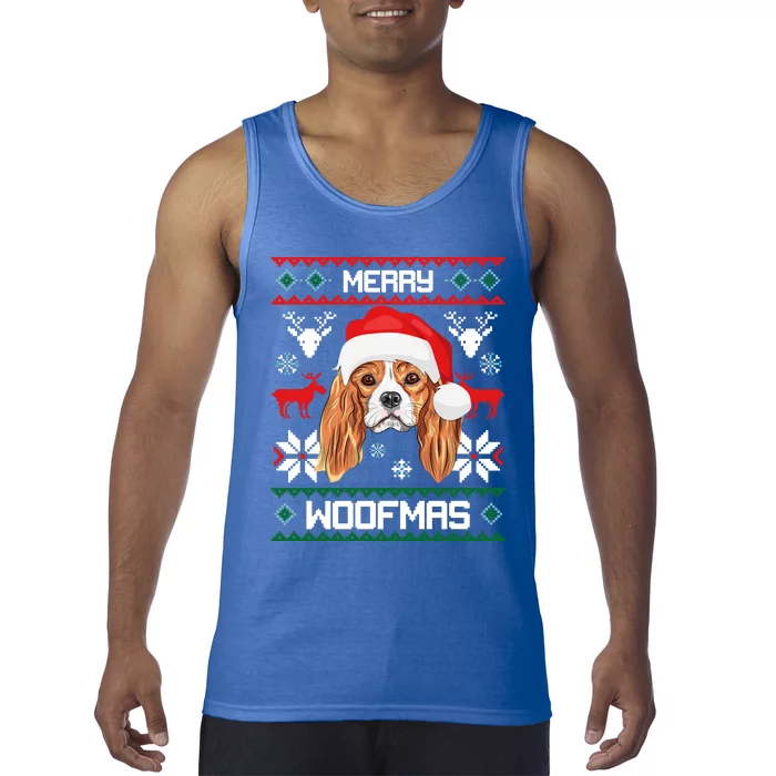 Cavalier King Charles Spaniel Merry Woofmas Gift Tank Top