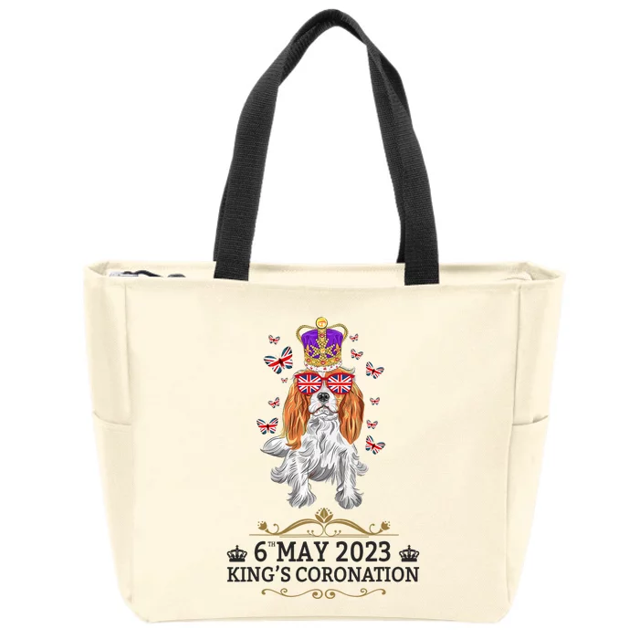 Cavalier King Charles Coronation Zip Tote Bag