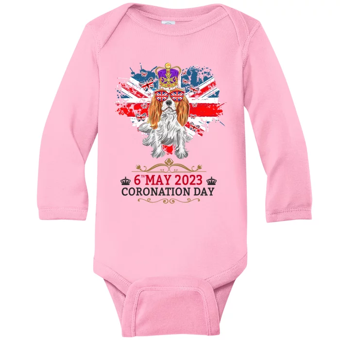 Cavalier King Charles Coronation Ideas Wo & Union Jack Baby Long Sleeve Bodysuit