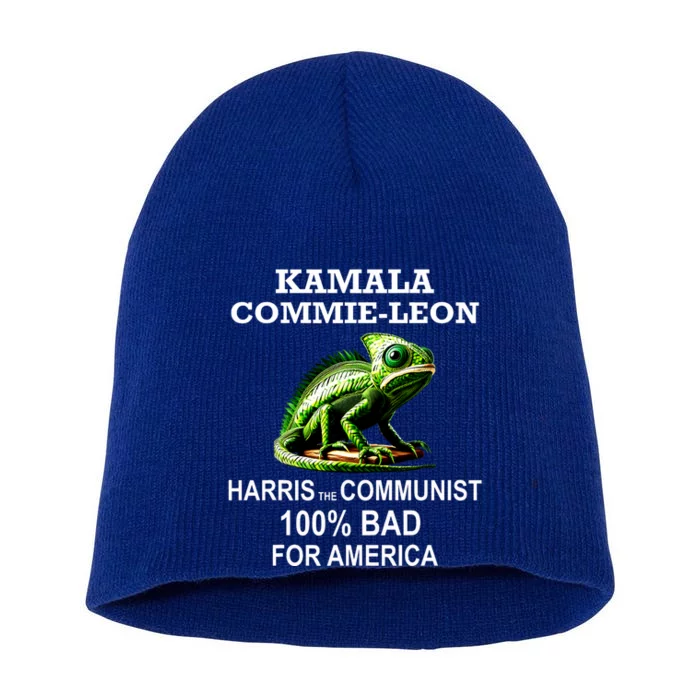 Comrade Kamala Commie Leon Commieleon Communist Harris Short Acrylic Beanie