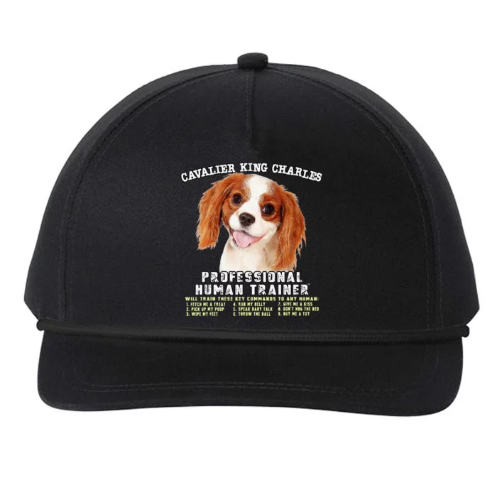 Cavalier King Charles Spaniel Professional Human Trainer Cute Dog Snapback Five-Panel Rope Hat