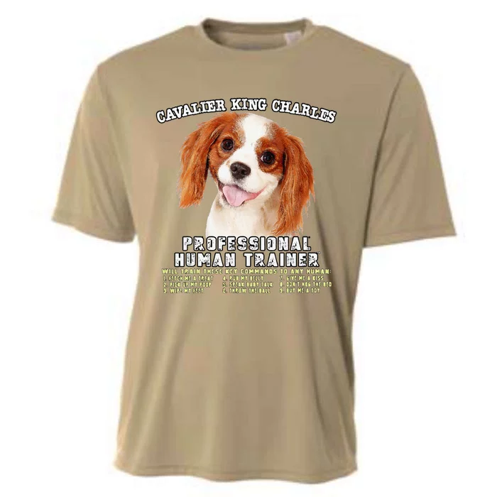 Cavalier King Charles Spaniel Professional Human Trainer Cute Dog Cooling Performance Crew T-Shirt