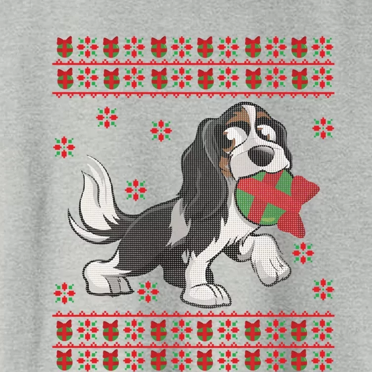 Cavalier King Charles Spaniel Ugly Christmas God Lover Gift Women's Crop Top Tee