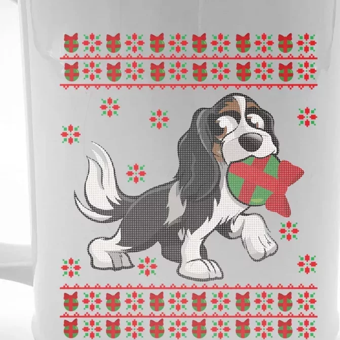 Cavalier King Charles Spaniel Ugly Christmas God Lover Gift Front & Back Beer Stein