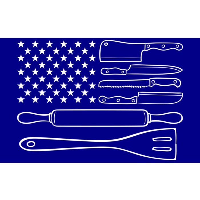 Chef Knife Cool Gift Funny Usa Flag Culinary Gift Bumper Sticker