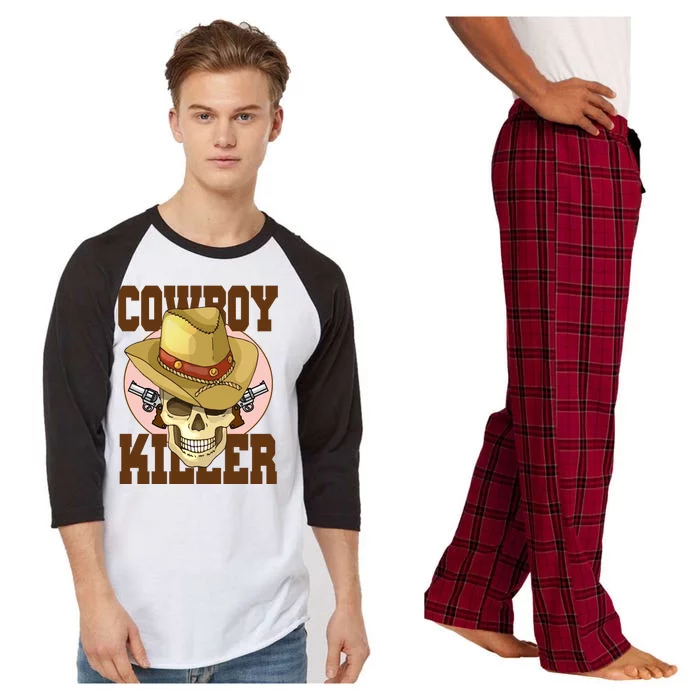 Cowboy Killer Country Skeleton Raglan Sleeve Pajama Set