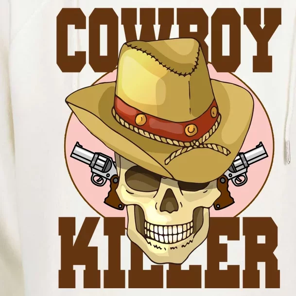 Cowboy Killer Country Skeleton Womens Funnel Neck Pullover Hood