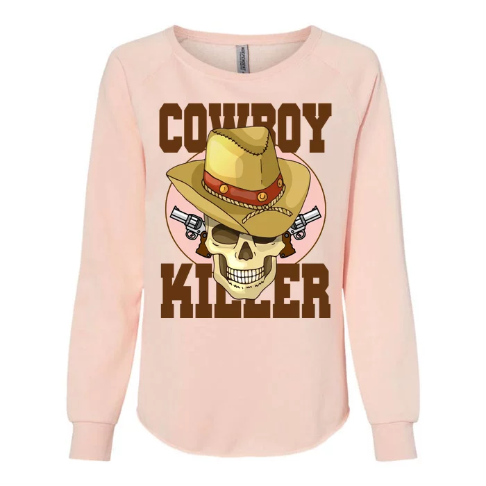 Cowboy Killer Country Skeleton Womens California Wash Sweatshirt