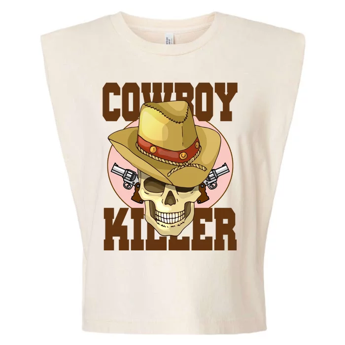 Cowboy Killer Country Skeleton Garment-Dyed Women's Muscle Tee