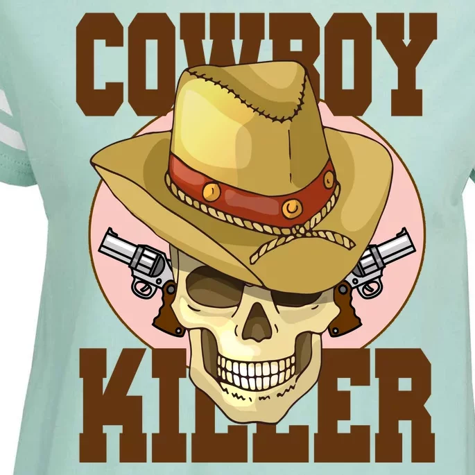 Cowboy Killer Country Skeleton Enza Ladies Jersey Football T-Shirt