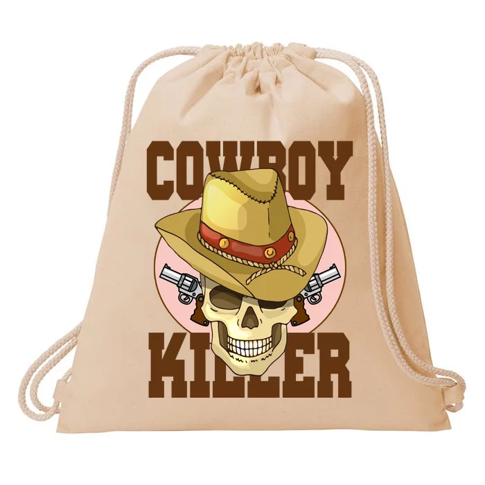 Cowboy Killer Country Skeleton Drawstring Bag