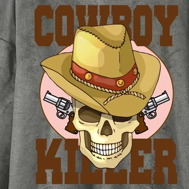 Cowboy Killer Country Skeleton Hooded Wearable Blanket