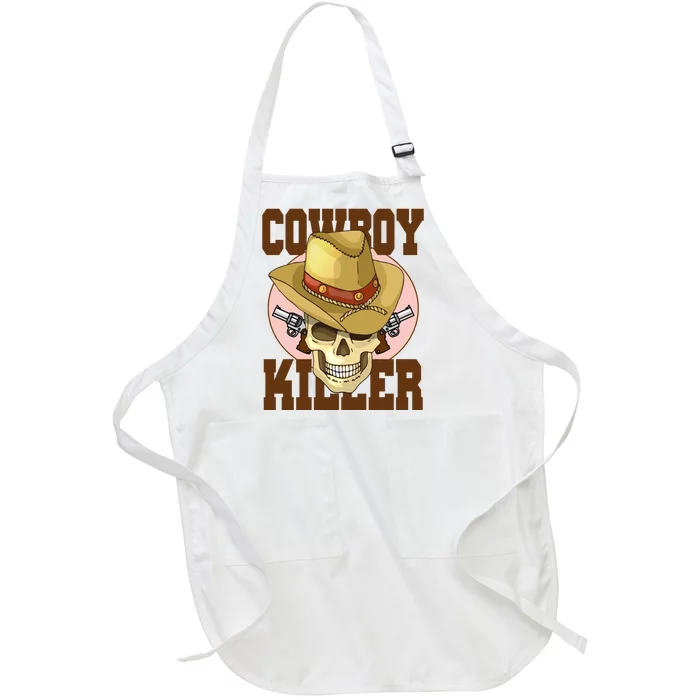 Cowboy Killer Country Skeleton Full-Length Apron With Pocket