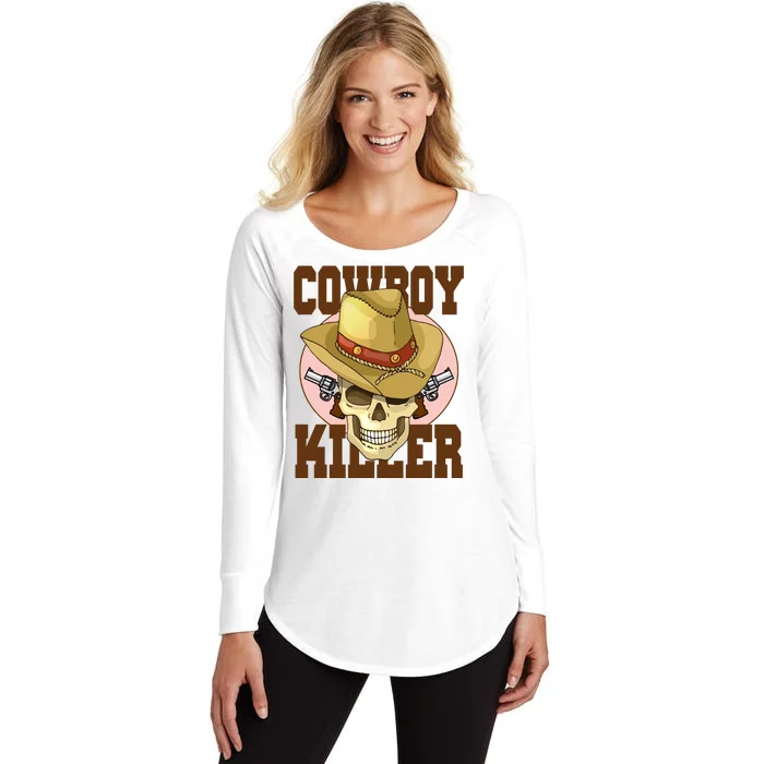 Cowboy Killer Country Skeleton Women's Perfect Tri Tunic Long Sleeve Shirt