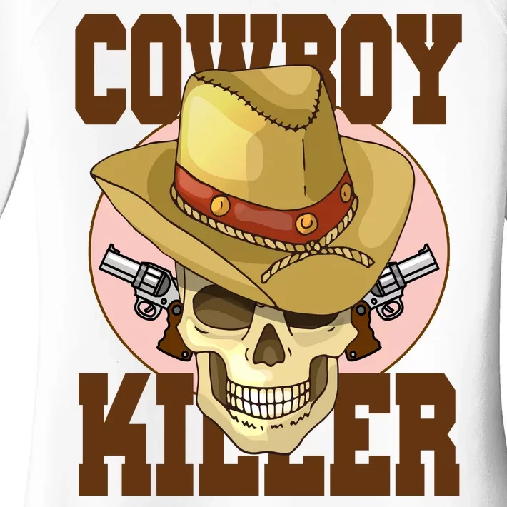 Cowboy Killer Country Skeleton Women's Perfect Tri Tunic Long Sleeve Shirt