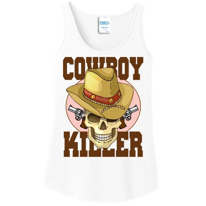 Cowboy Killer Country Skeleton Ladies Essential Tank