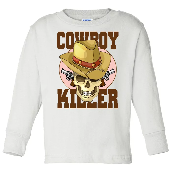 Cowboy Killer Country Skeleton Toddler Long Sleeve Shirt