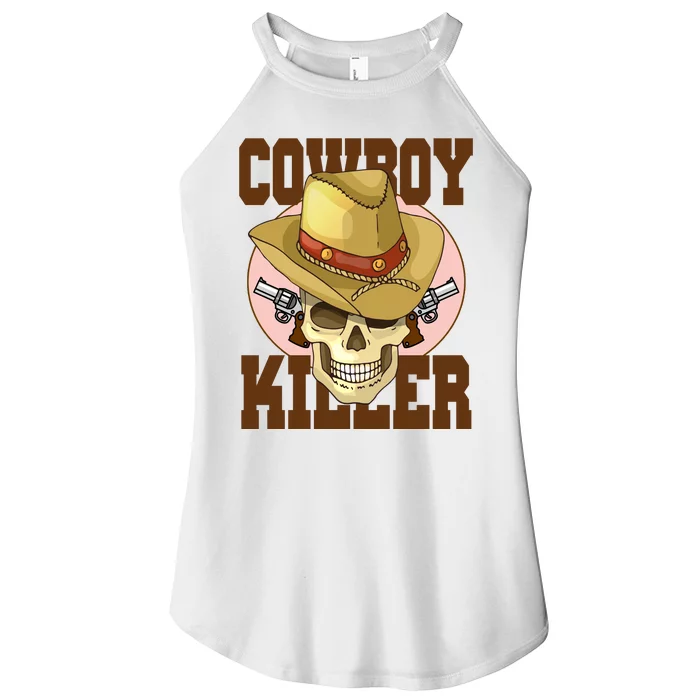 Cowboy Killer Country Skeleton Women’s Perfect Tri Rocker Tank