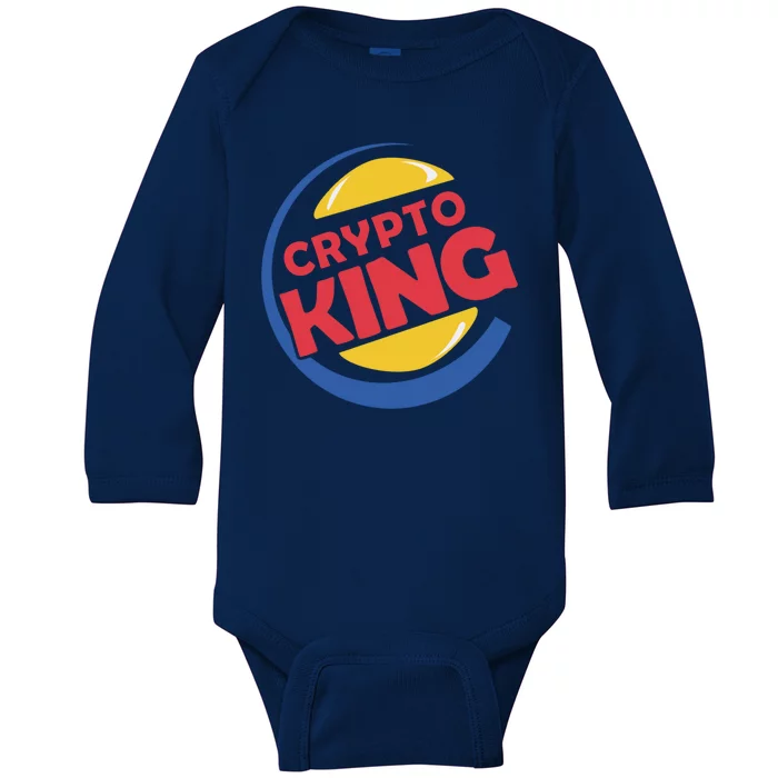 Crypto King Baby Long Sleeve Bodysuit