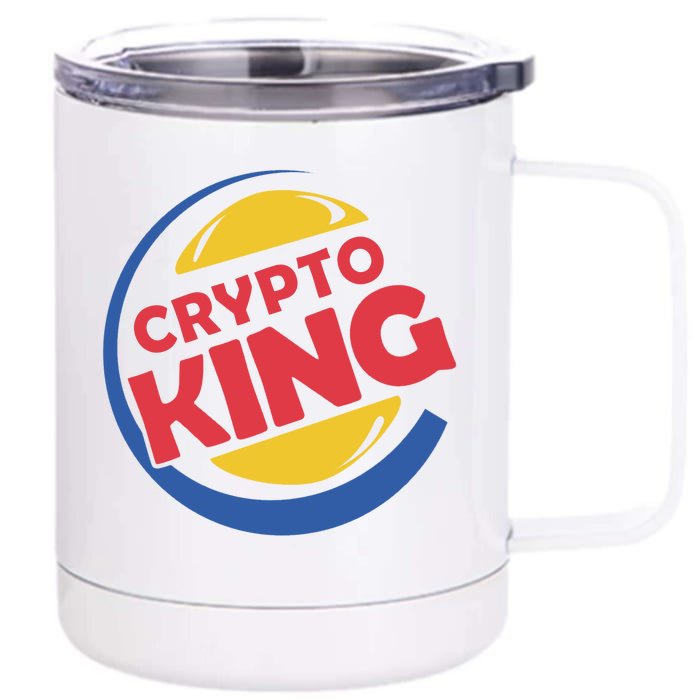 Crypto King Front & Back 12oz Stainless Steel Tumbler Cup