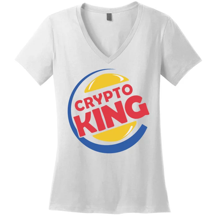 Crypto King Women's V-Neck T-Shirt