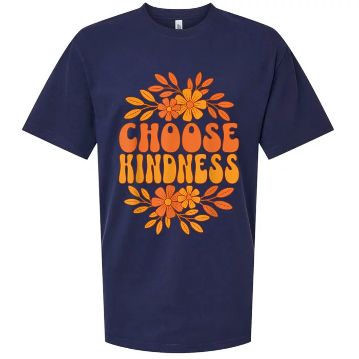 Choose Kindness Cool 60s Unity Day Groovy World Kindness Day Sueded Cloud Jersey T-Shirt