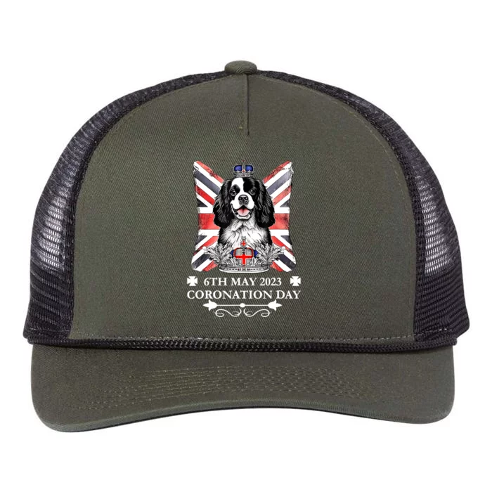 Cavalier King Charles Iii Coronation Spaniel Dog Adults Retro Rope Trucker Hat Cap