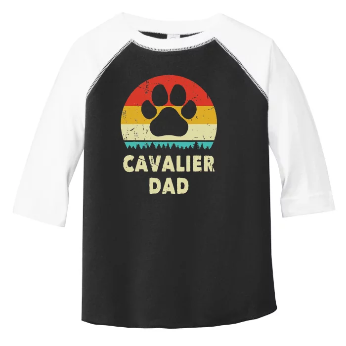 Cavalier King Charles Spaniel Dad Funny Dog Lover Toddler Fine Jersey T-Shirt