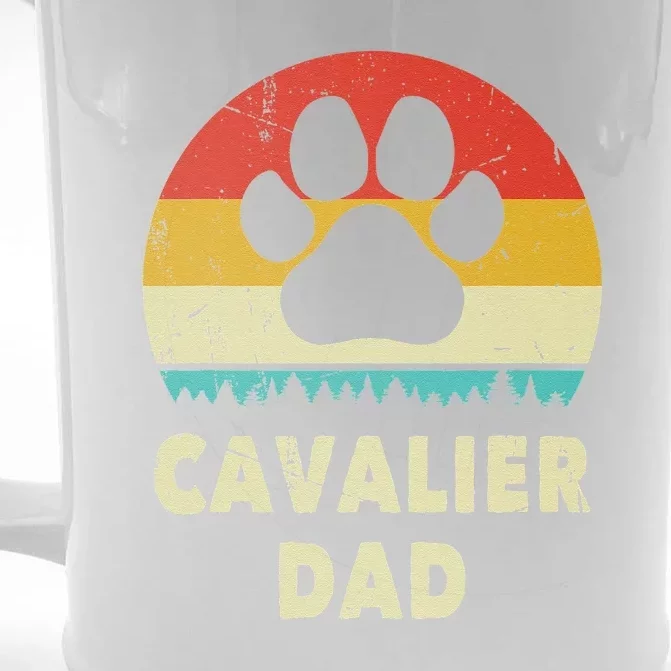 Cavalier King Charles Spaniel Dad Funny Dog Lover Front & Back Beer Stein