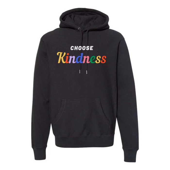 Choose Kindness Colorful Positive Quote Premium Hoodie