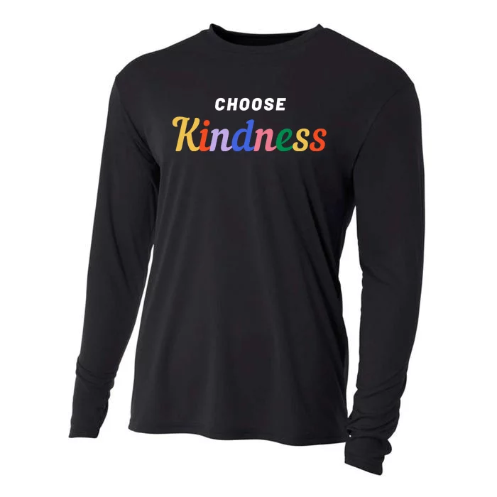 Choose Kindness Colorful Positive Quote Cooling Performance Long Sleeve Crew